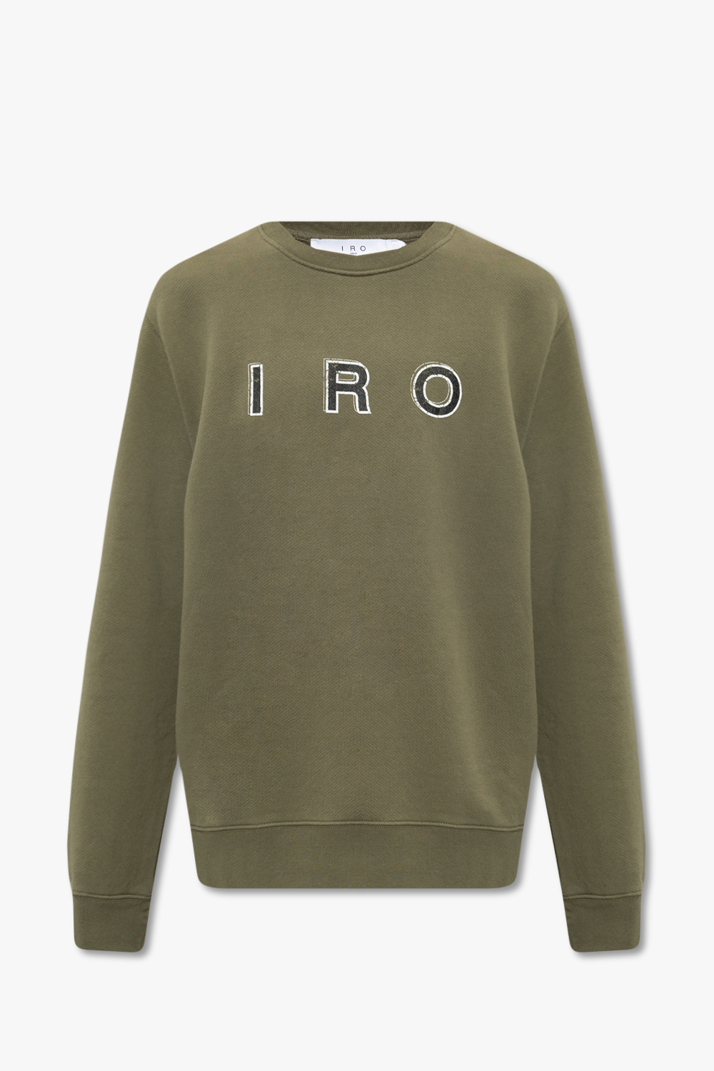 SchaferandweinerShops AG - Half Sleeve Lace Trim Rib T-Shirt - Green  Sweatshirt with logo Iro